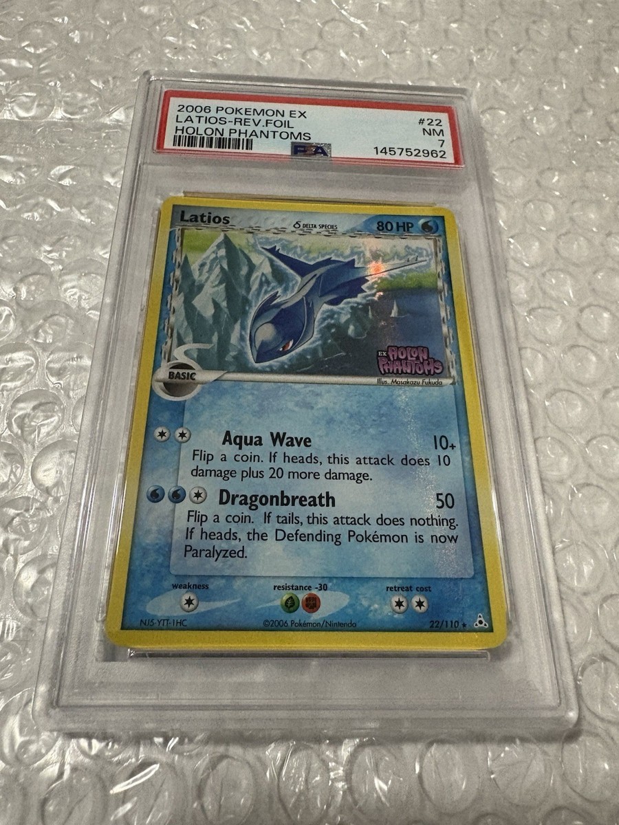 Pokémon Latios 2006 Holon Phantoms Rare Reverse Holo 22/110 PSA 7