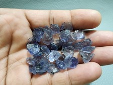 100 Natural Top Blue Iolite Raw 32 Pcs Lot Size 10-12 MM Crystal Loose Gemstone