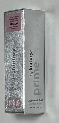 ToyFactory Prime Collagen Makeup Primer Hyaluronic Acid .51 oz New Sealed Box