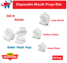Dental Ortho Piercing Disposable Mouth Props Bite Blocks 48 pcs - Medium, Large