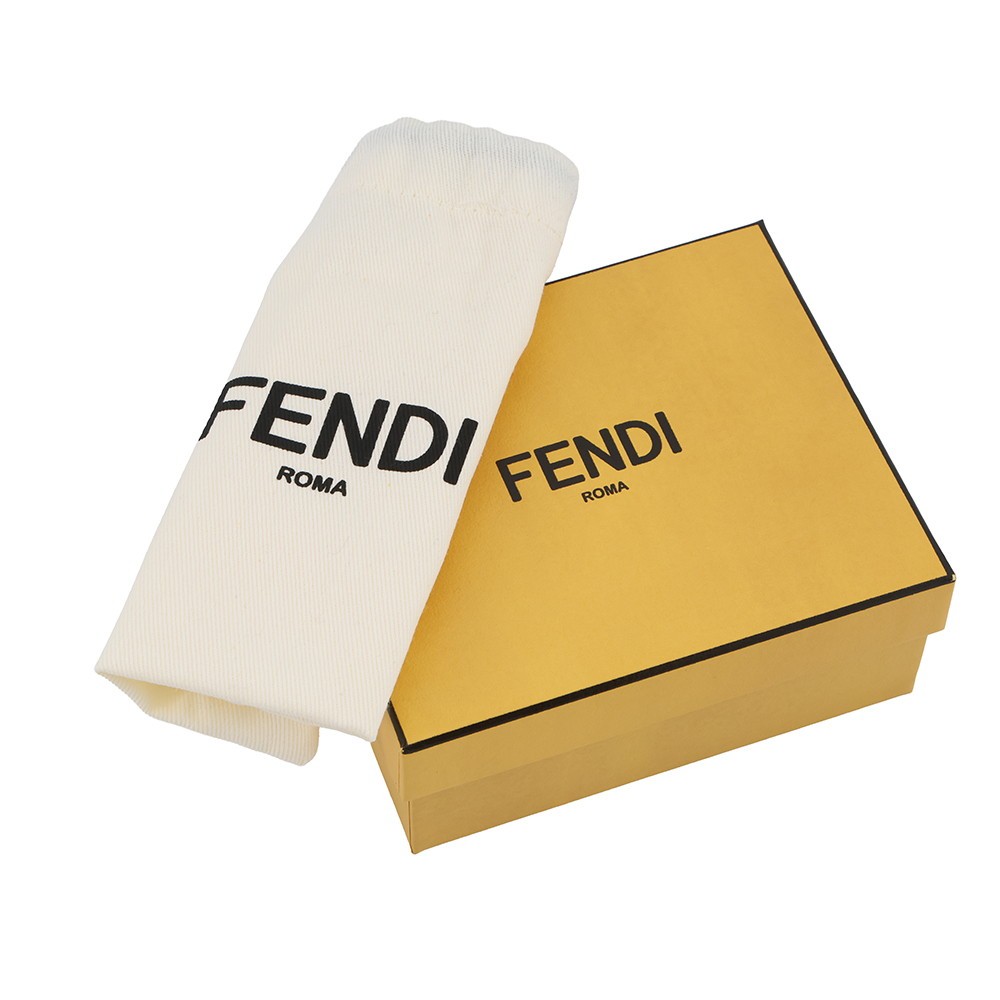 FENDI Bucket Micro Tri-fold Wallet Nappa Leather Greige 8M0395 thumbnail 10