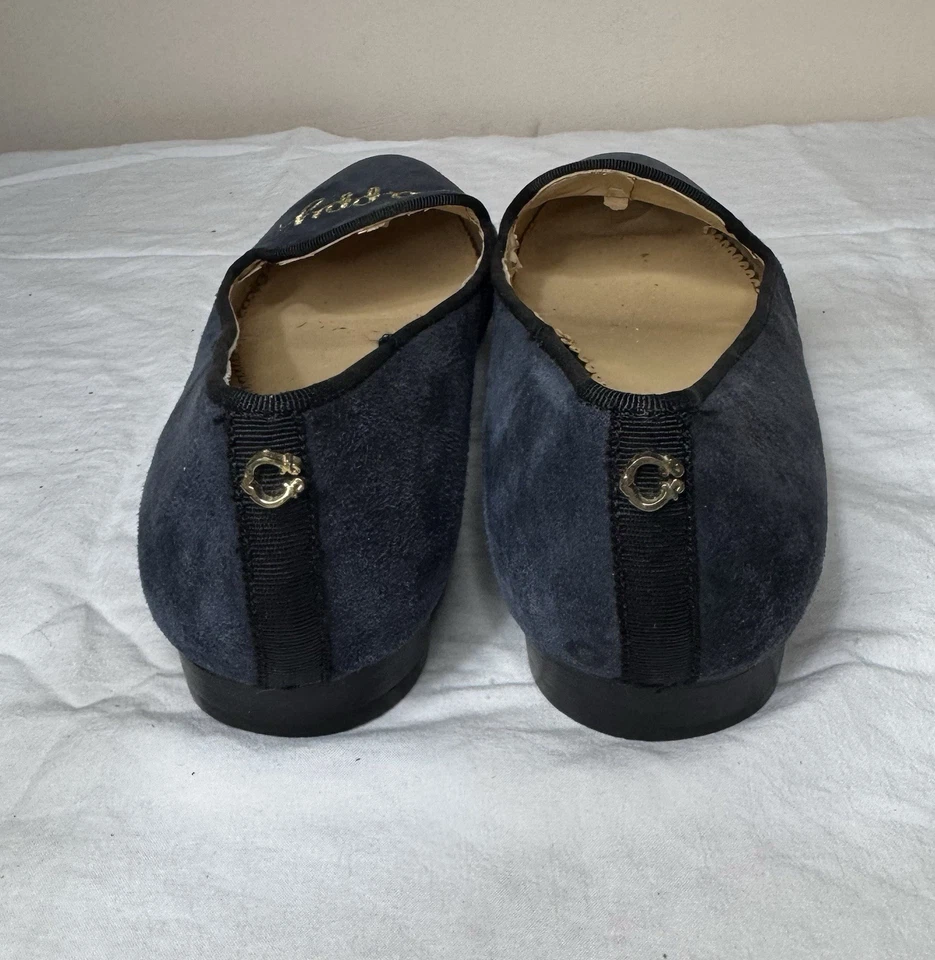 Zapatos planos de gamuza C. Wonder Bee Happy azul marino talla 8 Foto 3 de 4