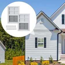 2 Pack 18x27 Shed Windows Tempered Glass Flush Mount Sliding Windows White