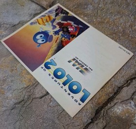 Adventures of Lolo 2 Manual - Nintendo NES *AUTHENTIC, BEST LOOKING*