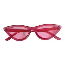 Cat Eye Lightweight Pink Sunglasses Tinted Plastic Frame Retro Women Fashion