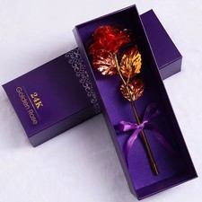 24K Gold Rose in Geschenkbox – Ewige Rose Valentinstag Hochzeit Geschenk