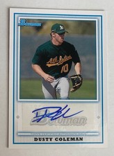 2010 Bowman Retail Prospect Auto Dusty Coleman #BPA-DC Auto