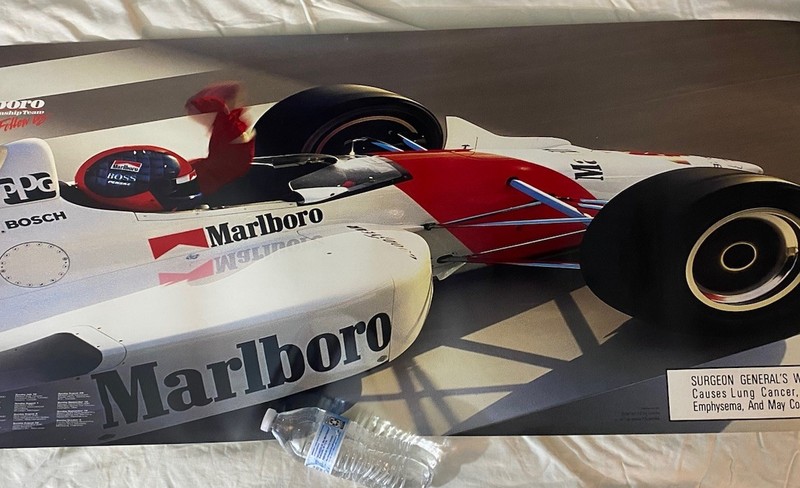 Marlboro Indy Racing Poster #4 Fan Souvenir - White Red Black
