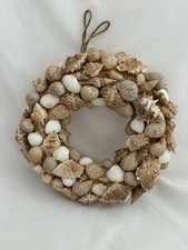 Seashell Wreath Natural Materials Seashore Nautical Ocean Beach 10.5  