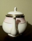 Mary Kay 40th Anniversary Tea Pot Pink White w Platinum Trim 4 Cups Signed Korea — photo 2