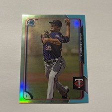 Kohl Stewart 2015 Bowman Chrome Draft Prospects Sky Blue Refractor #148 