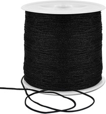 1Mm X 100 Yards Black Nylon Cord Satin String for Bracelet Jewelry Making Rattai