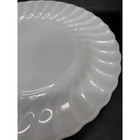 Vintage Fire King Milk Glass Platter  Scalloped Edge 10" serving Plate