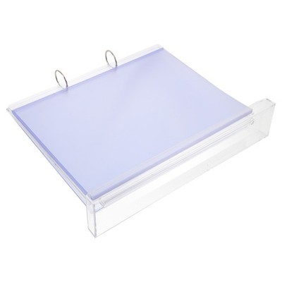Double Sided Transparent Plastic Menu Display Stand with 6 Pages Flip Sleeves
