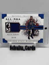 2018-19 National Treasures Kevin Durant All-NBA Materials /99 Game Worn Warriors