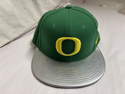 Nike Oregon Ducks Apple Green and Silver Baseball Cap Snapback