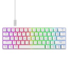 V900 61Key Mechanical Keyboard Color Backlit Hot Swappable Switches Two-Color