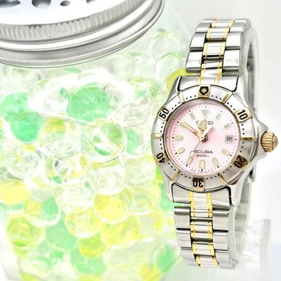 Battery SEIKO Seiko SCUBA Scuba 200 Pink Diver Women Watch 7N85-0050 300209...
