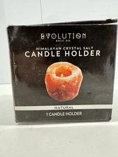 Evolution Salt Co. Himalayan Crystal Salt Candle Holder Natural Pink Salt Rock