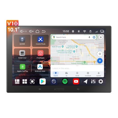 ATOTO V10 10.1'' Android 2Din Car Audio 2DIN Carplay AI Vision Parking Monitor