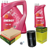 MANN-FILTER Inspektionspaket Mannol 6L 5W-30 Energy FüR VW Transporter IV Bus