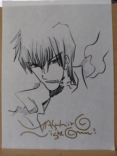 ◆Anime Autograph Shikishi Sheet ✞ Trigun Nightow Yasuhiro