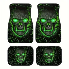 4pcs Set Polyester Universal Front Rear Car Truck Carpet Floor Mats Colorful PC