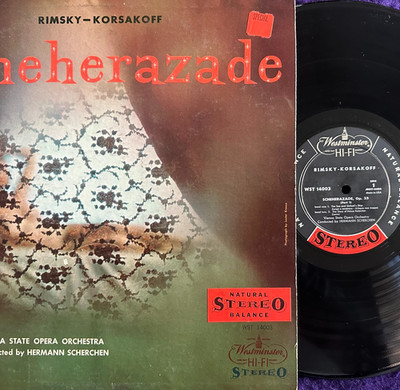 RIMSKY-KORSAKOV Scheherazade SCHERCHEN LP / WESTMINSTER WST 14003 Stereo EX