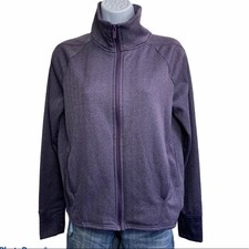 Champion Training Herringbone Jacket Thumb Holes Fleece Full Zip XS