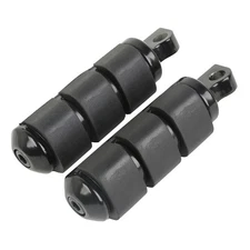 Black Anti Vibration Rubber Footpeg FootRest For Harley Softail Dyna Low Rider