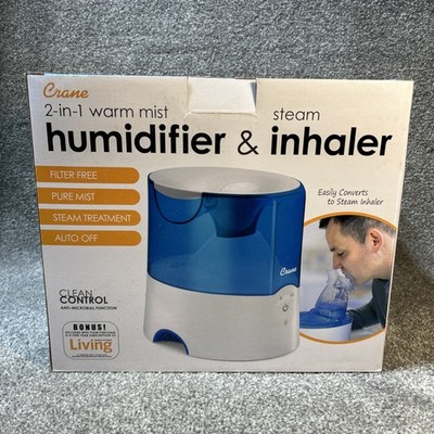 Crane 2-in-1 Warm Mist Humidifier & Steam Inhaler   Clean Control   Auto-Off
