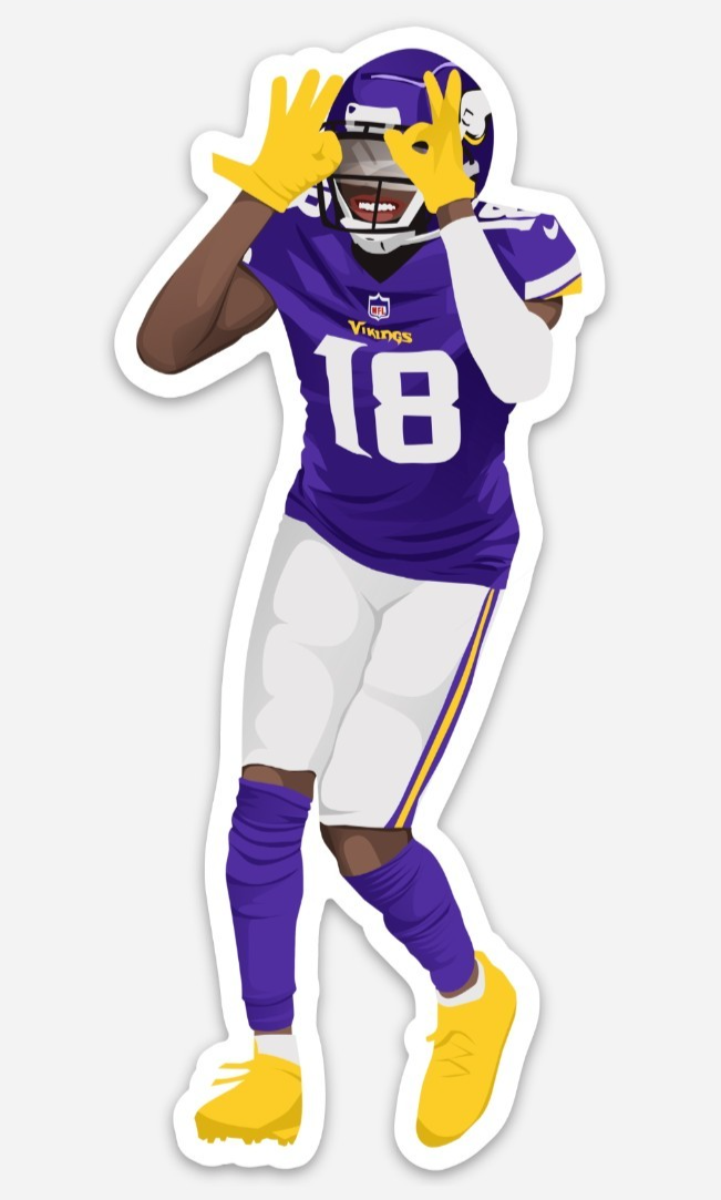 Minnesota Vikings MAGNET NFL SKOL Justin Jefferson wide receiver