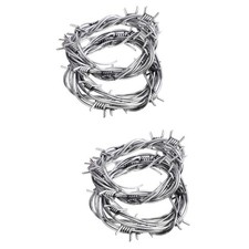 2 Pack Fake Barbed Wire Halloween Barbedwire Barbwire for Decorating