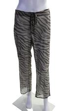 Designer Women's Drawstring Waist Lounge Pants Animal Print Size M