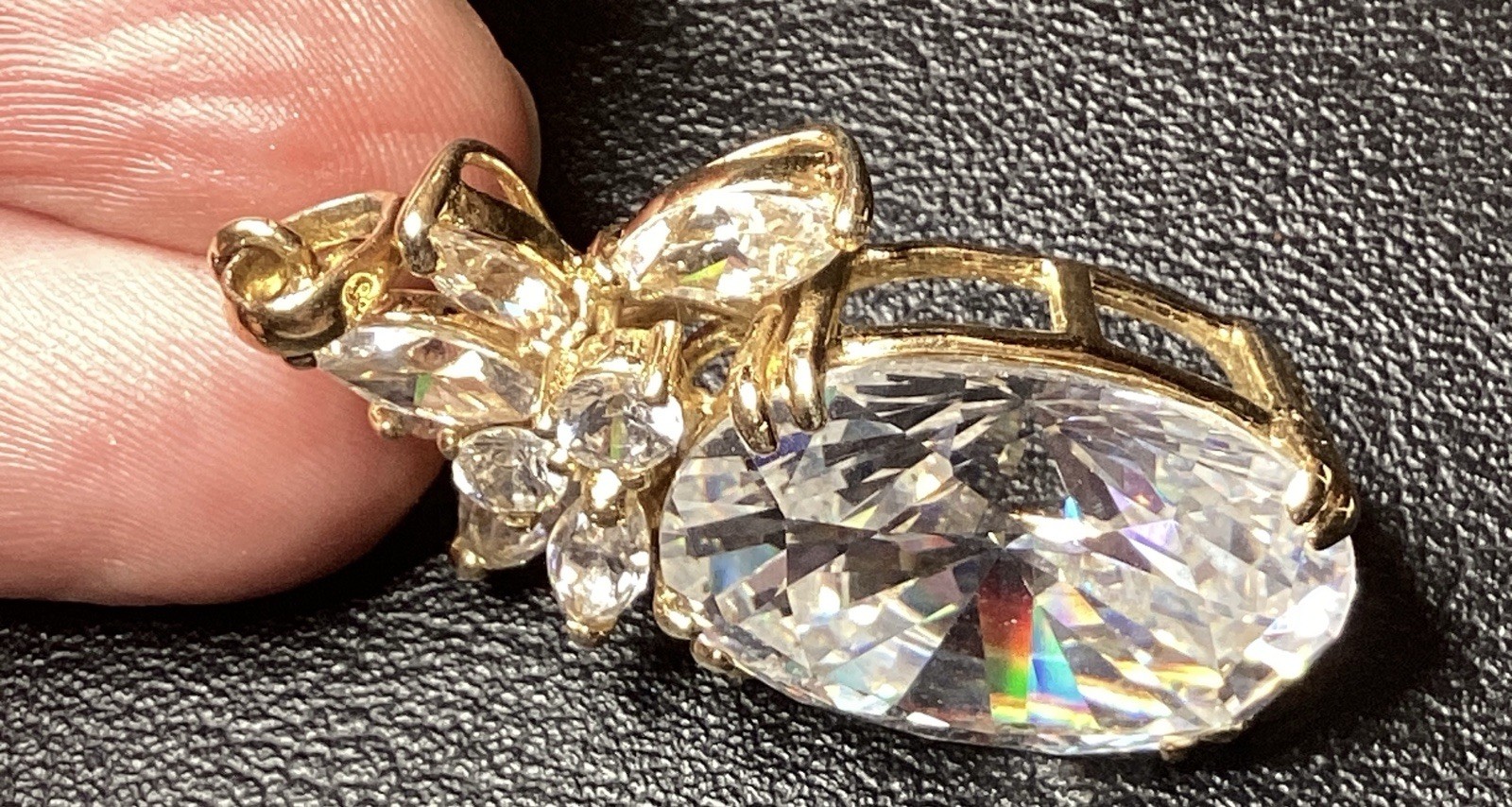 Stunning! Designer Hallmark Signed Large Clear Au… - image 5