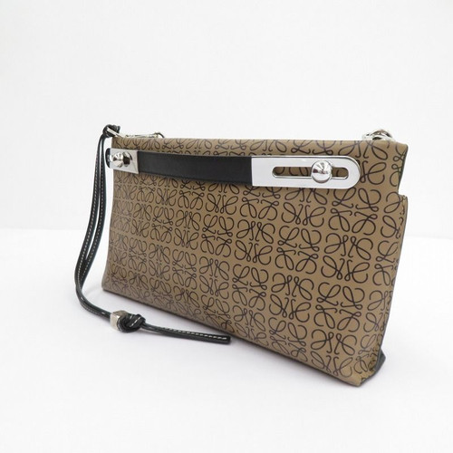 Loewe Missy Small 3 Way Leather Handbag Black Brown Anagram Style