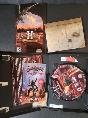 EVERQUEST II: DESERT OF FLAMES PC GAME 2005 COMPLETE WITH MANUAL AND COIN VG+