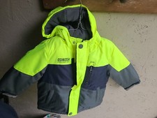 Toddlers Oshkosh Puffy Coat In Safety Yellow Sz.12m. Zippered/sticky Closures