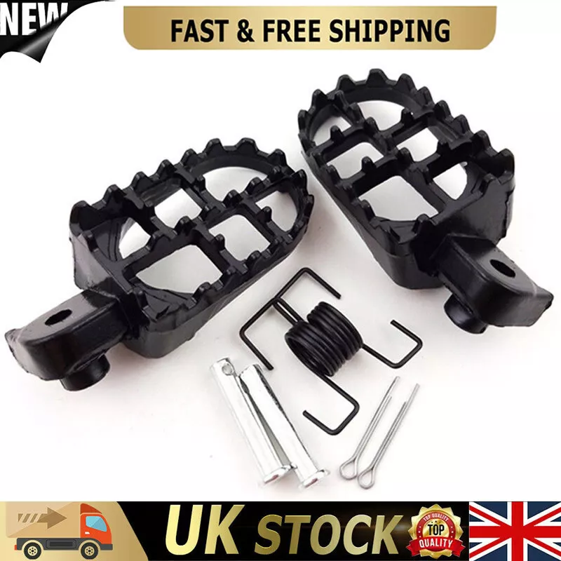 Pair of Black Foot Pegs Footrest Fits Yamaha PW50 PW80 TW200 TT