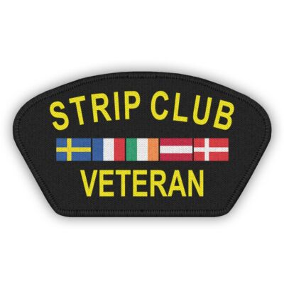 Veteran Patch Strip Club Humor Fun humorvoll witzig Vintage 7 x 12 cm45211