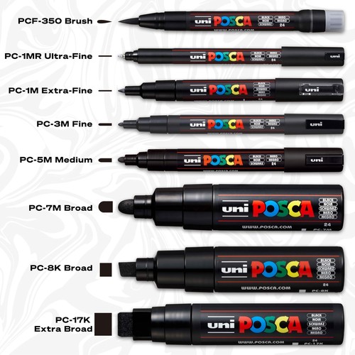 29 Marcadores Posca Medianos con Puntas Reversibles 5M - Juego de Marcadores para Colorear de Acr... - Imagen 4 de 8