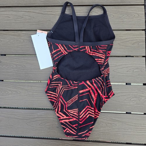 TYR The Finals MAIZE Swimsuit Butterfly Back 1-Piece Red Girls- Size 24 New - Picture 2 of 4