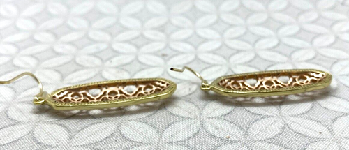 Kendra Scott Brenna Earrings in Rose Gold Filigree Gold tone logo used drop - Picture 5 of 7
