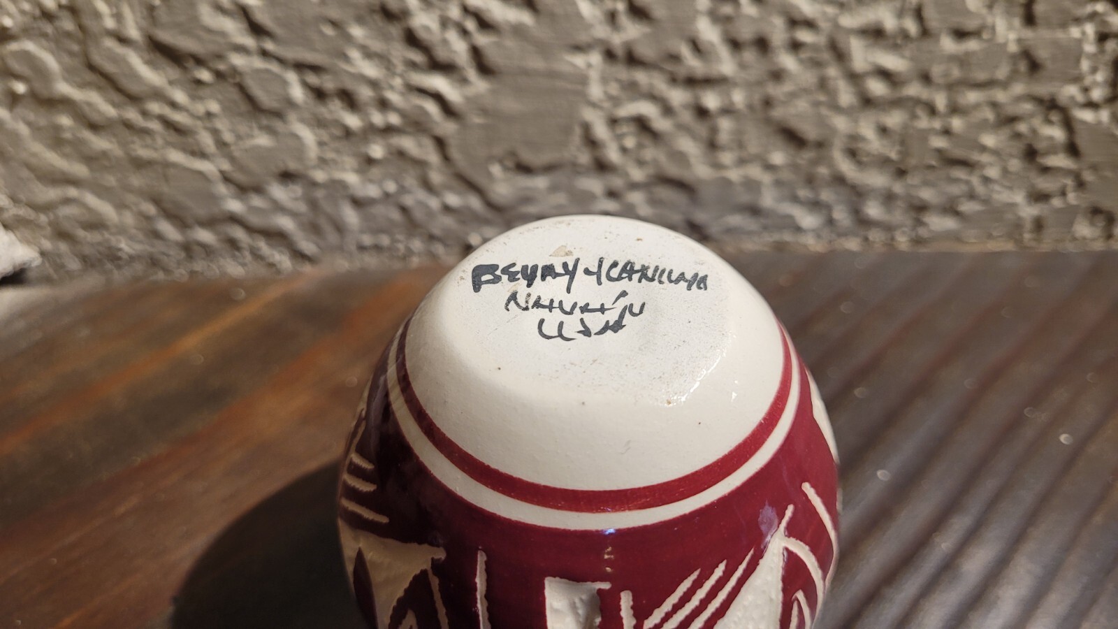 Vintage Navajo Mesa Verde 3" Mini Hand-Painted Native American Vase Pot Signed