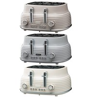 Daewoo Sienna Retro 4-Slice Toaster High Lift Handle 6 Settings Defrost Reheat