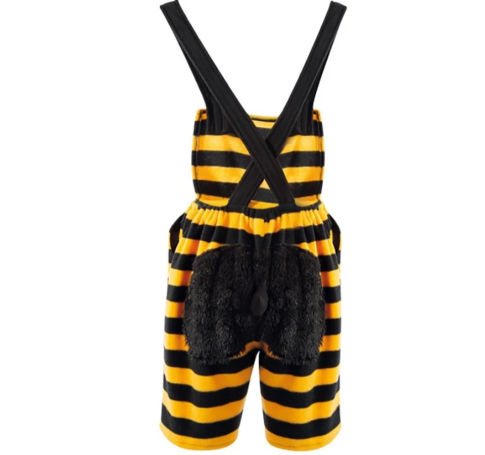 Bienen Kostüm Fleece Latzhose Hummel mit Stachel für Damen Gr. M-XL Fasching - Bild 3 von 4