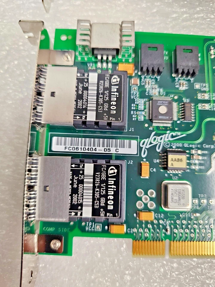 Q-Logic Lot of 2 QLA2212F/66 Dual Channel Gigabit FC PCI-X SC Adapter FC0610404 - Image 3 of 4