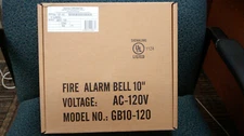 Gentex Bell, Model GB10-120, 120 VAC, 10", Red. 