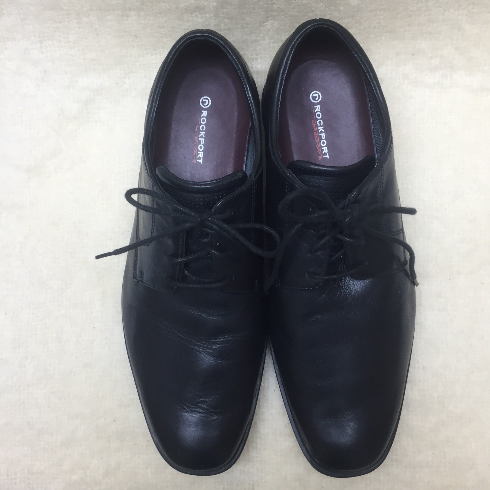 SAOLA Abito Rockport nero stringato tomaia in pelle US 12W APM29961 EUR 46 5