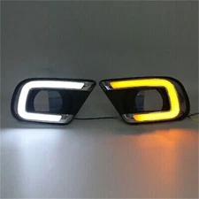 For Dodge Journey 2013-2016 LED DRL Daytime Running Light Bumper Fog Lamp W/Turn